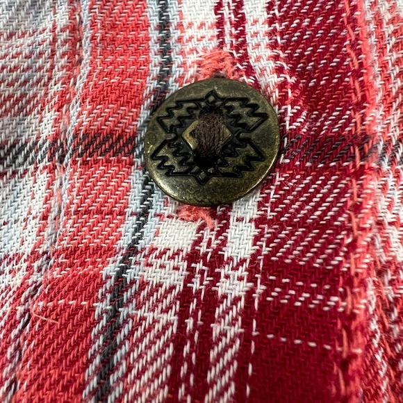 ARIAT Red White Real Long Sleeve Plaid Western Shirt XXL - Picture 5 of 16